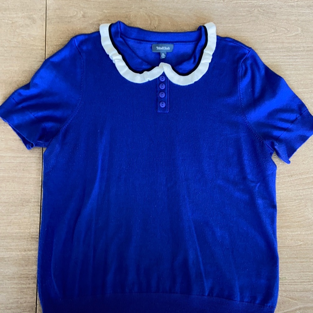 Modcloth Peter Pan Collar Short sleeve sweater